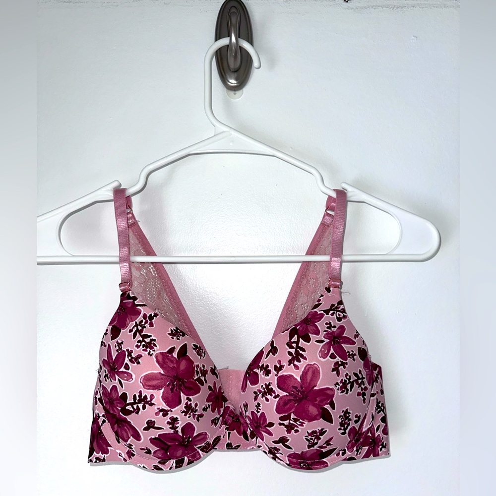 Floral Pink Women's Bra